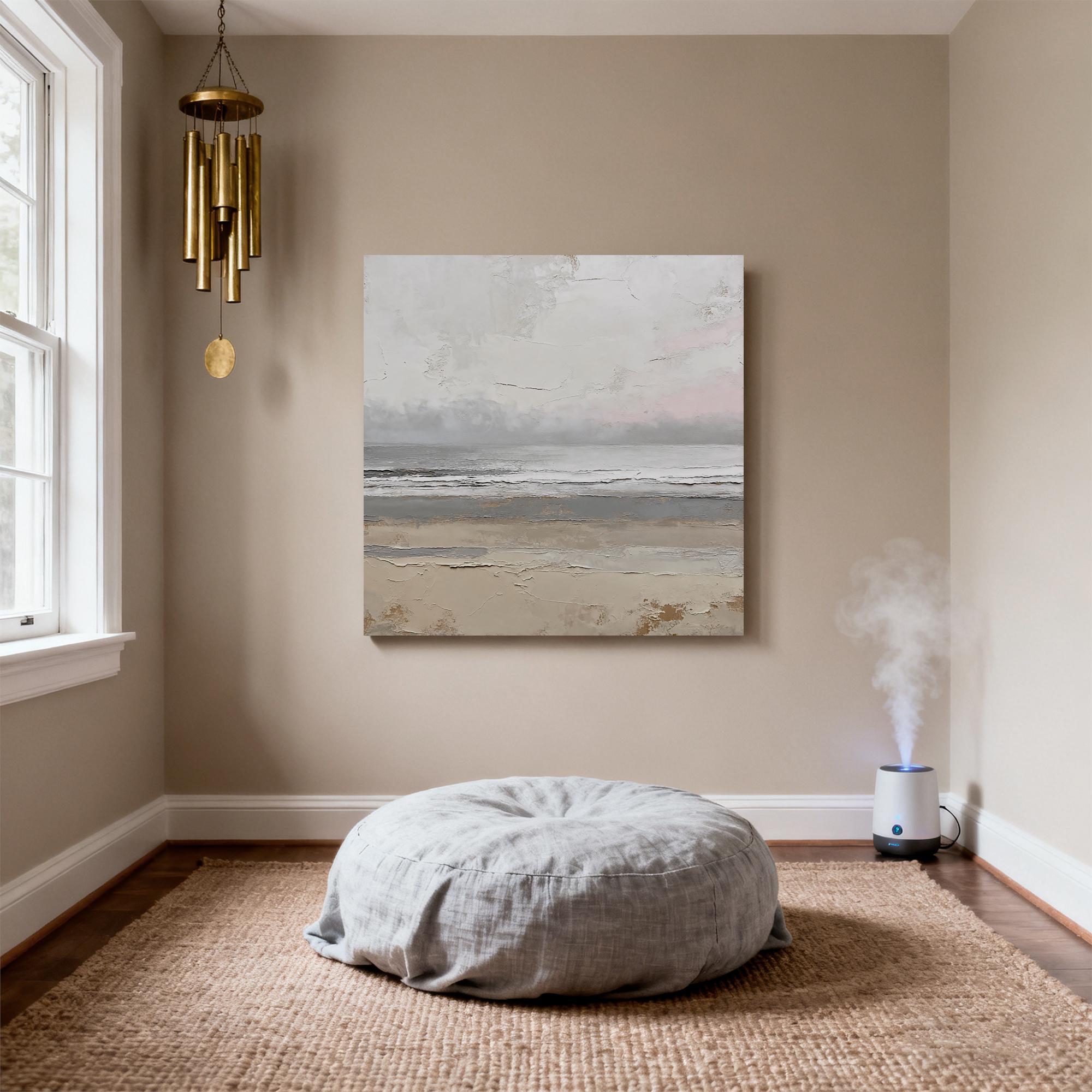 Elegant coastal seascape oil painting