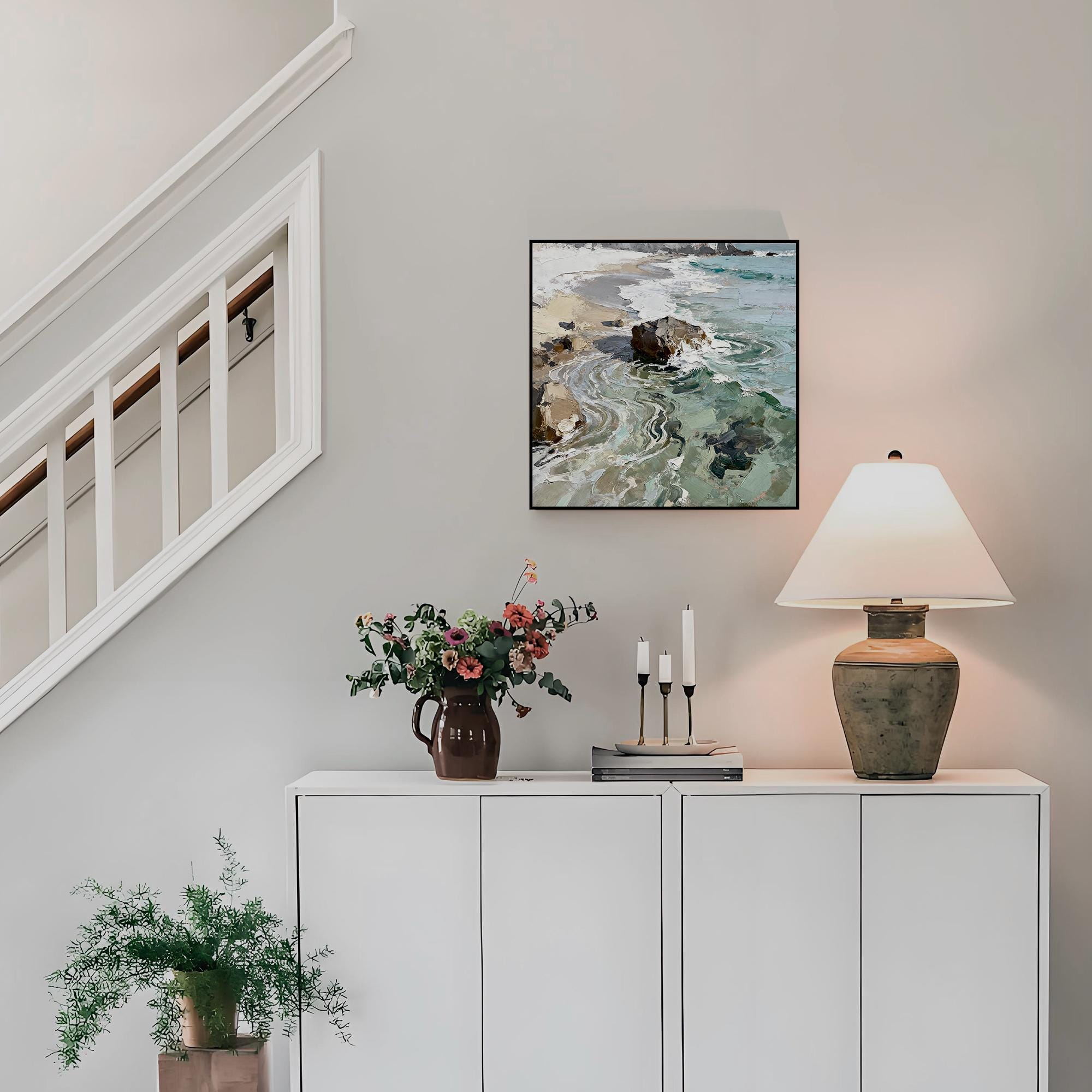 Turquoise Coastline Seascape Mural - View 3