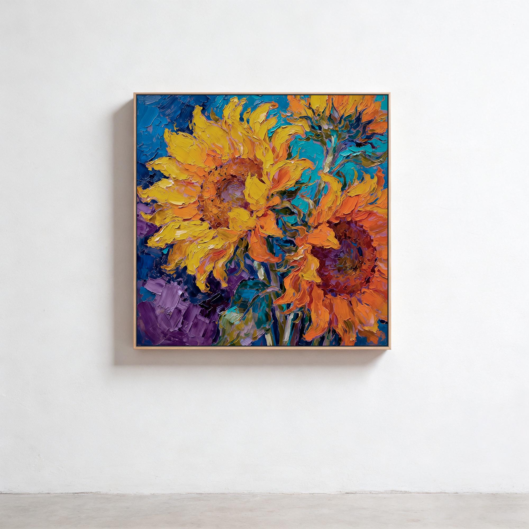 Rich in orange and yellow floral oil paintings
