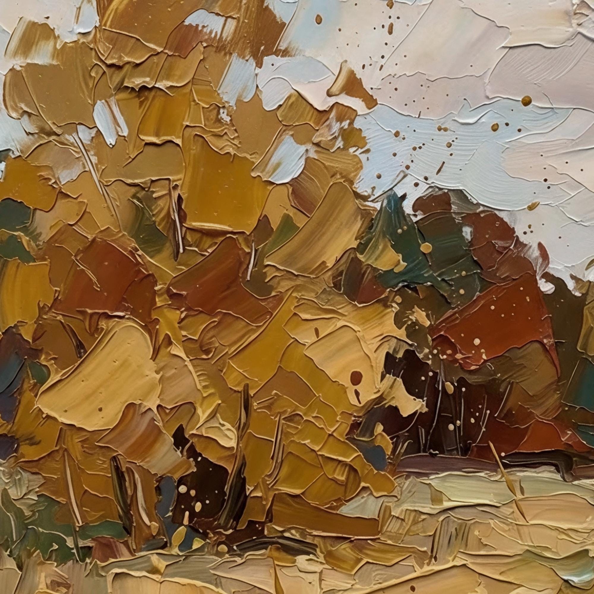 Autumn landscape oil painting - View 3